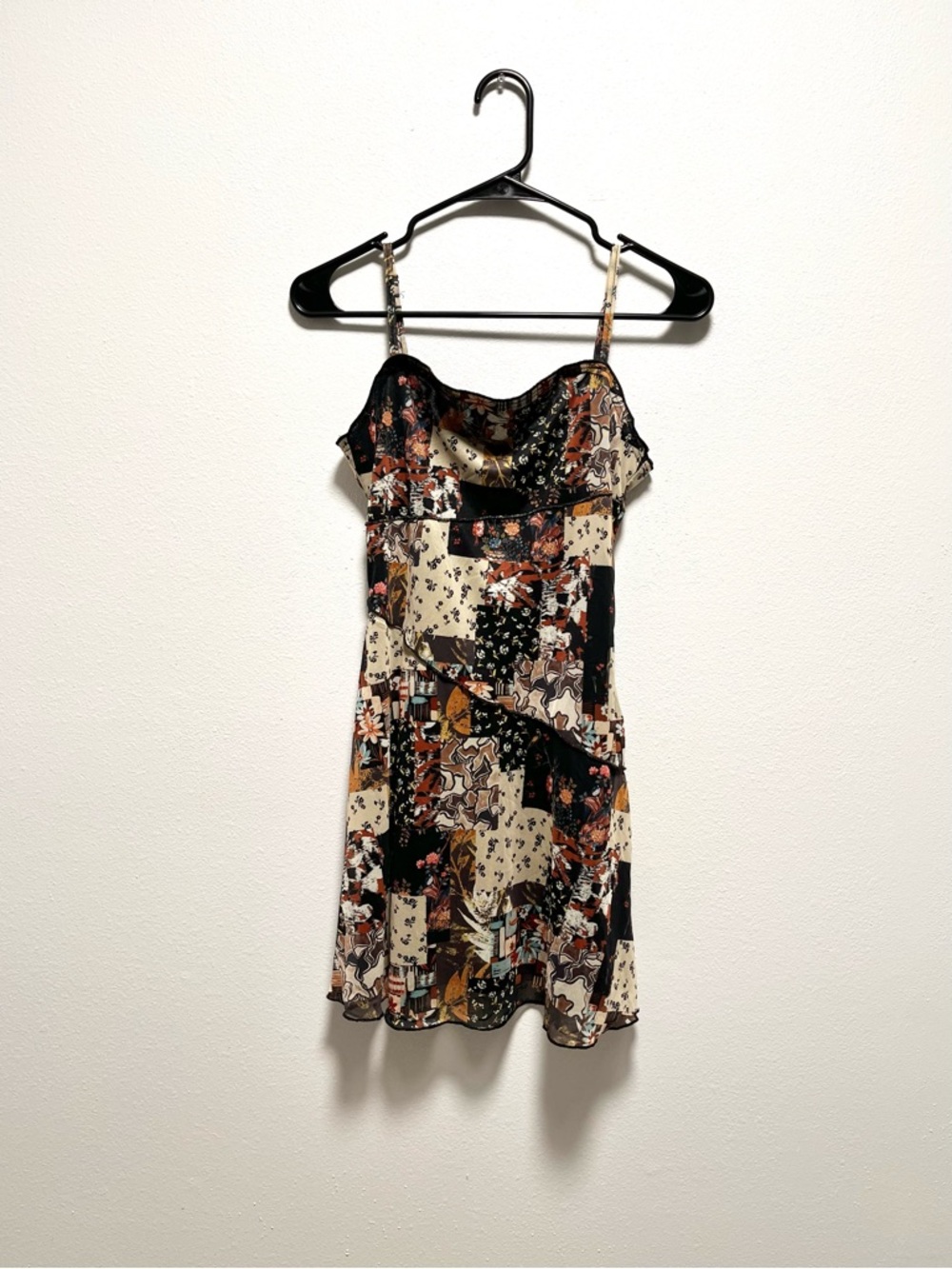 NWT Floral Patchwork Print Cami Mini Dress